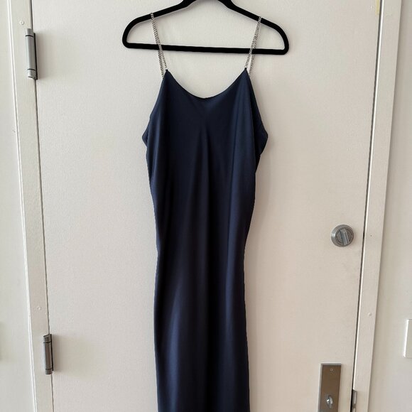 ba&sh Canel Slip Dress in Navy, Size Medium - Picture 8 of 11